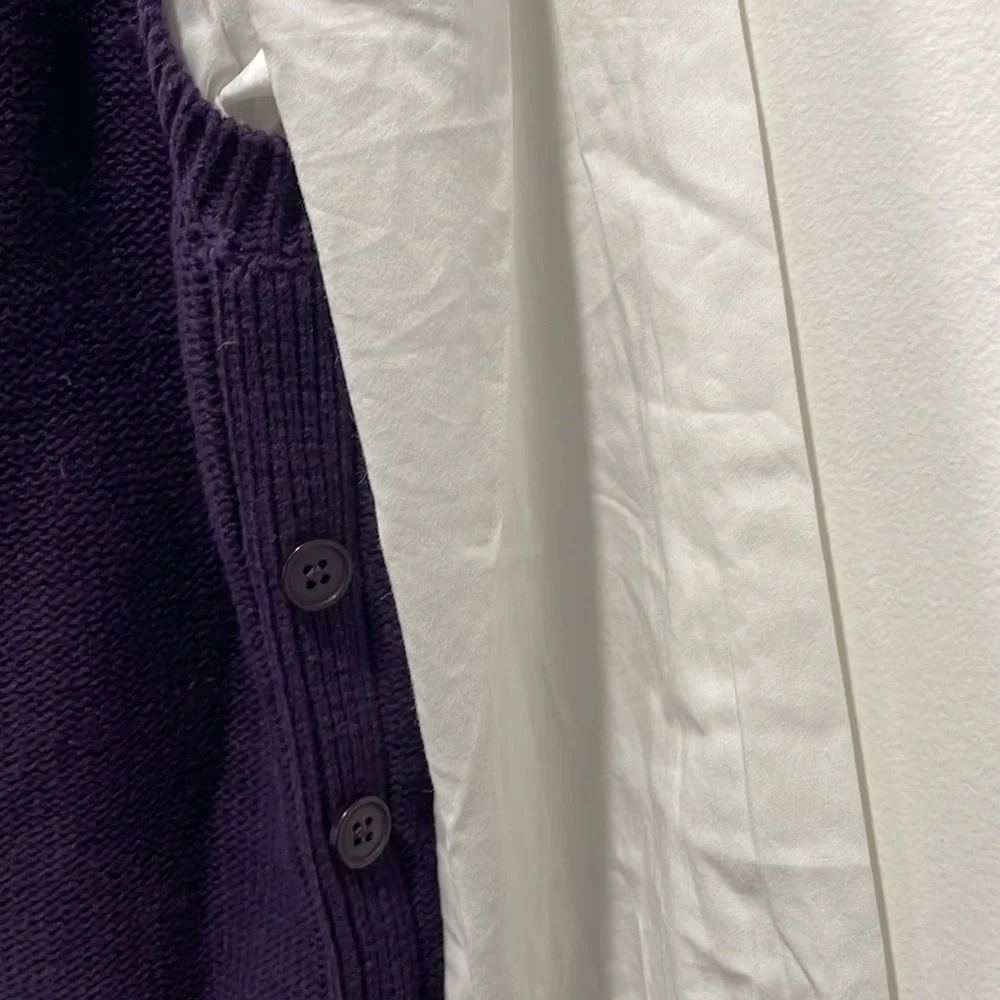 NWT Apt 9 white shirt with attached sweater vest - Picture 3 of 4